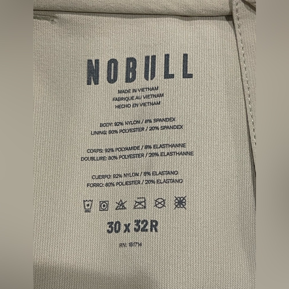NOBULL Golf Tour Pant BEIGE Men Size 30x32R NEW Crossfit - Picture 8 of 8